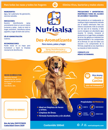 Desinfectante Spray 500ml Perros
