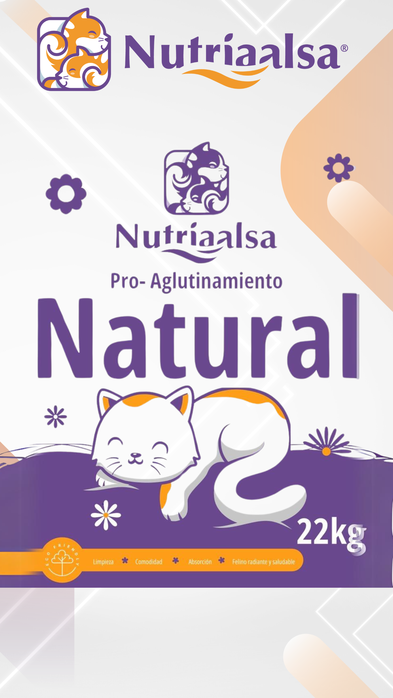 Arena de gato Pro- Aglutinamiento Aroma Olivo