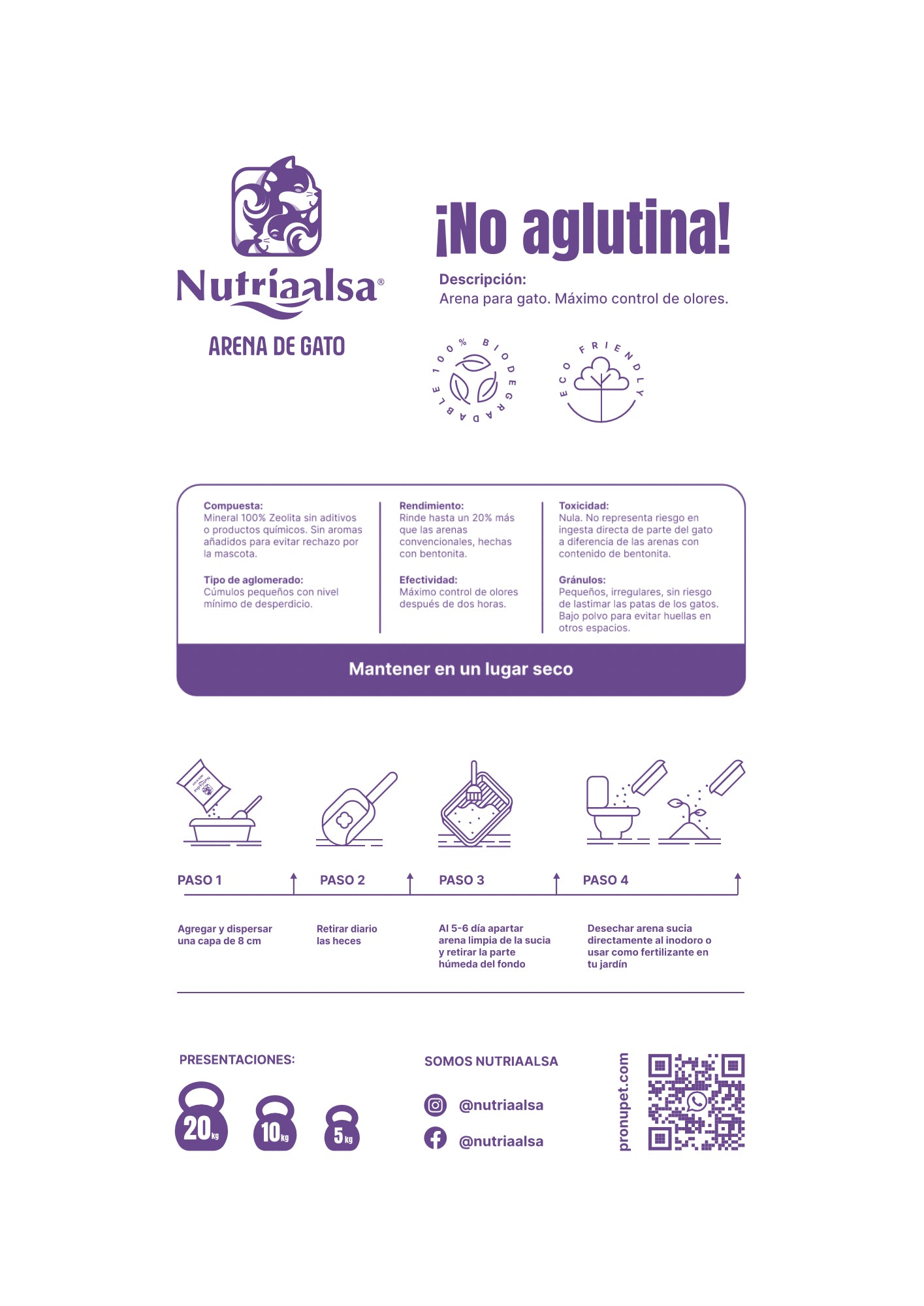 Arena para Gatos ¡NO Aglutinante! Nutriaalsa