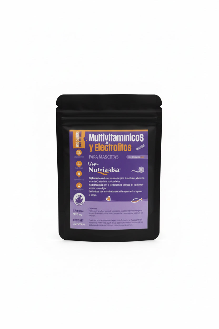 Multivitaminico para Gatos 30 cápsulas (1 Litro de agua por Cápsula)
